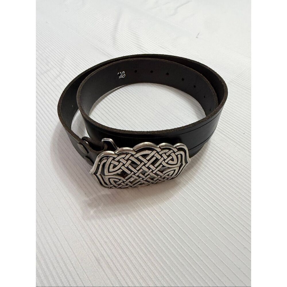 Miss Me Celtic Knot Black Leather Belt Size S/M/L See Measurements